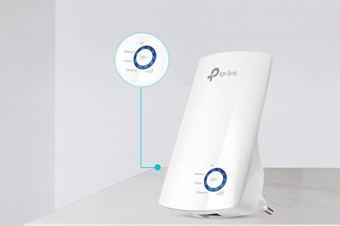 Configuring the range extender using the WPS button